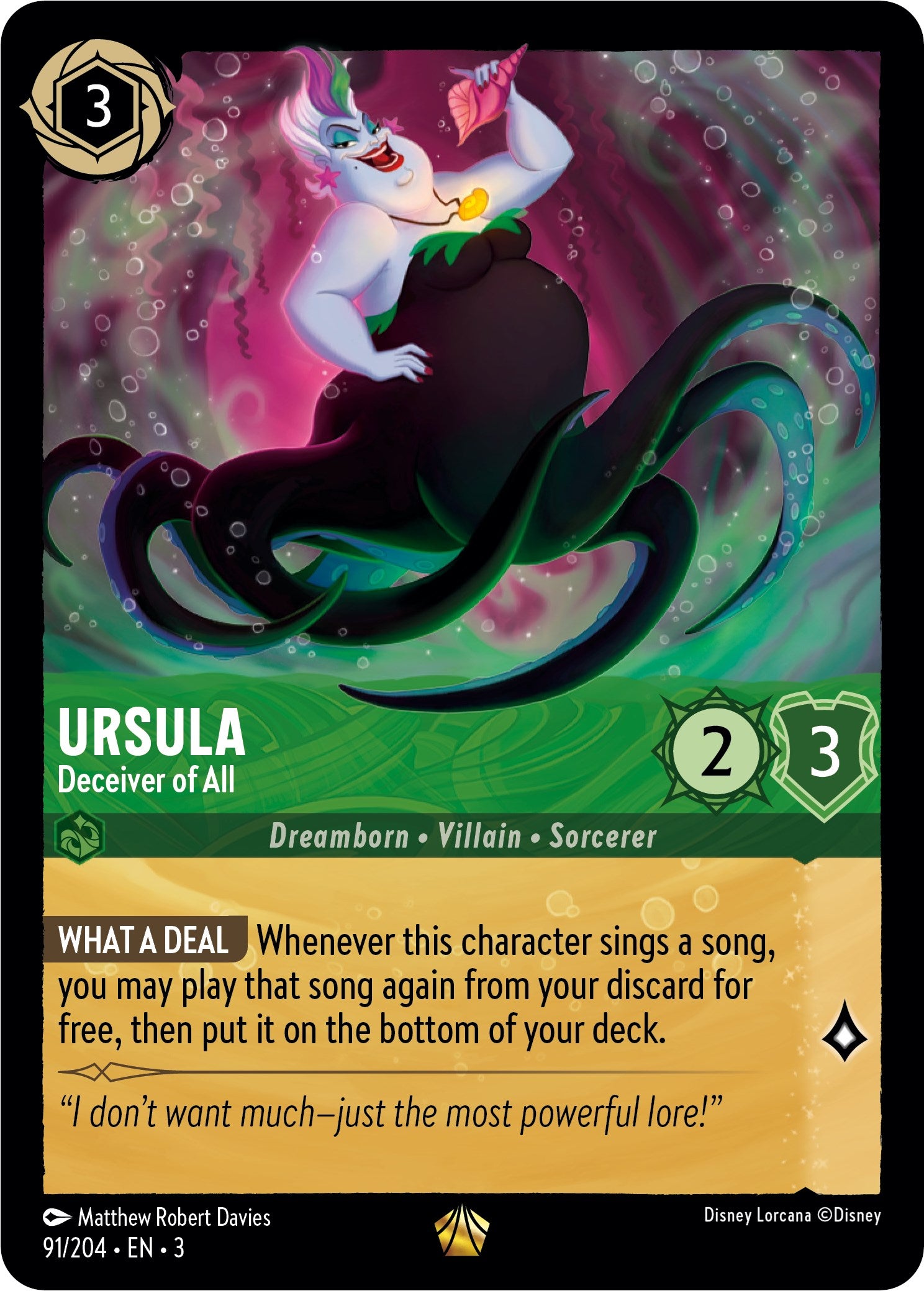 Ursula - Deceiver of All (91/204) [Into the Inklands] | Event Horizon Hobbies CA