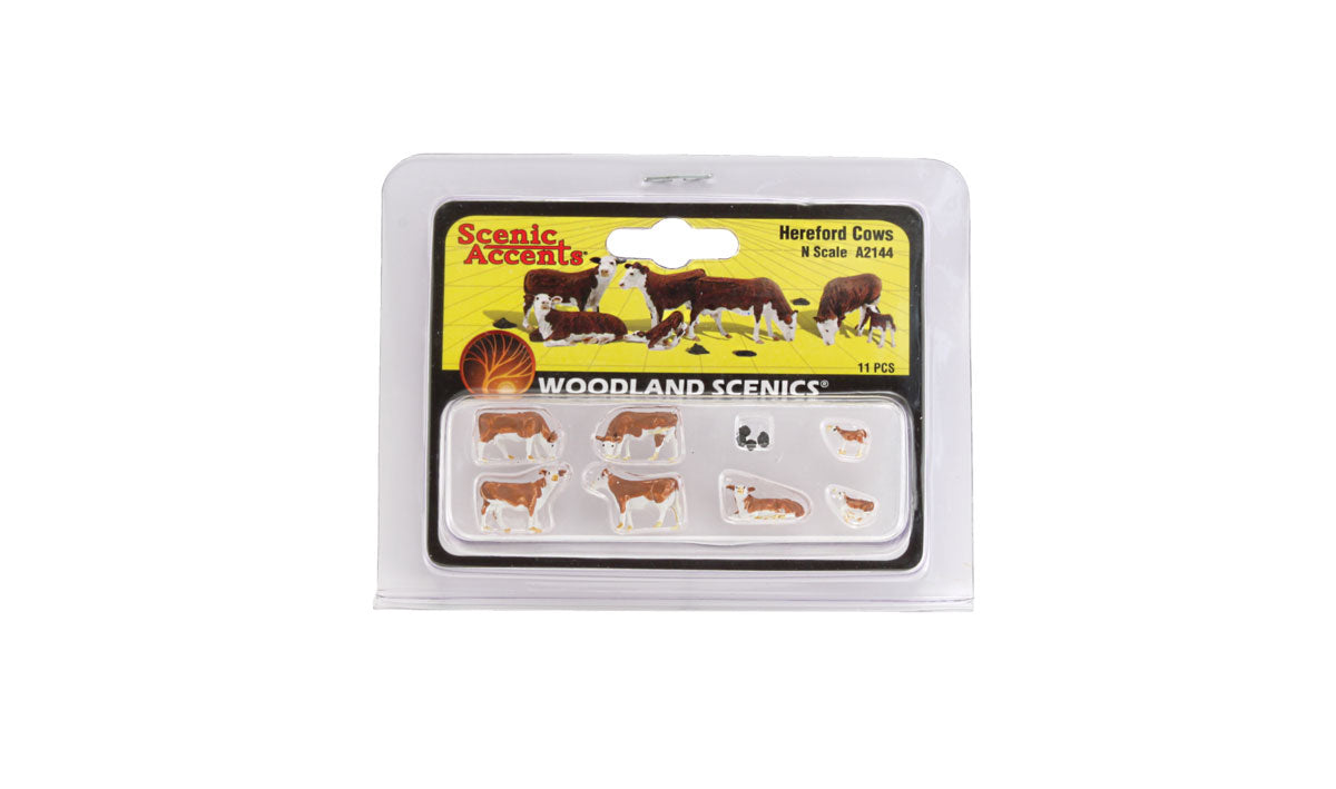 Scenic Accents - N Scale - Hereford Cows | Event Horizon Hobbies CA