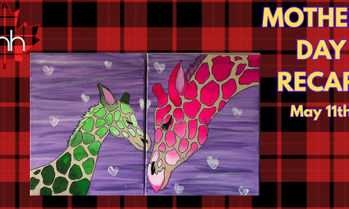 🦒 Mother’s Day Painting Event Recap – A Giraffe-ic Afternoon of Love and Art! 🎨❤️