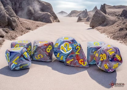 Dice - Chessex - Mega - Festive Mosaic / Yellow