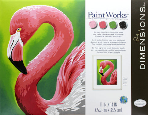 PaintWorks - Paint By Numbers - Flamingo Fun