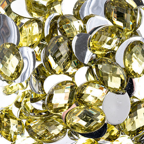 Beading - Flat Back/Cabochon - Acrylic Rhinestones (10x14mm)