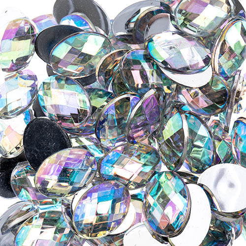 Beading - Flat Back/Cabochon - Acrylic Rhinestones (10x14mm)