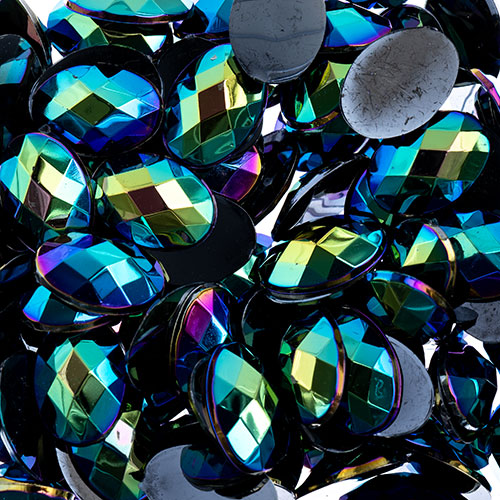 Beading - Flat Back/Cabochon - Acrylic Rhinestones (10x14mm)