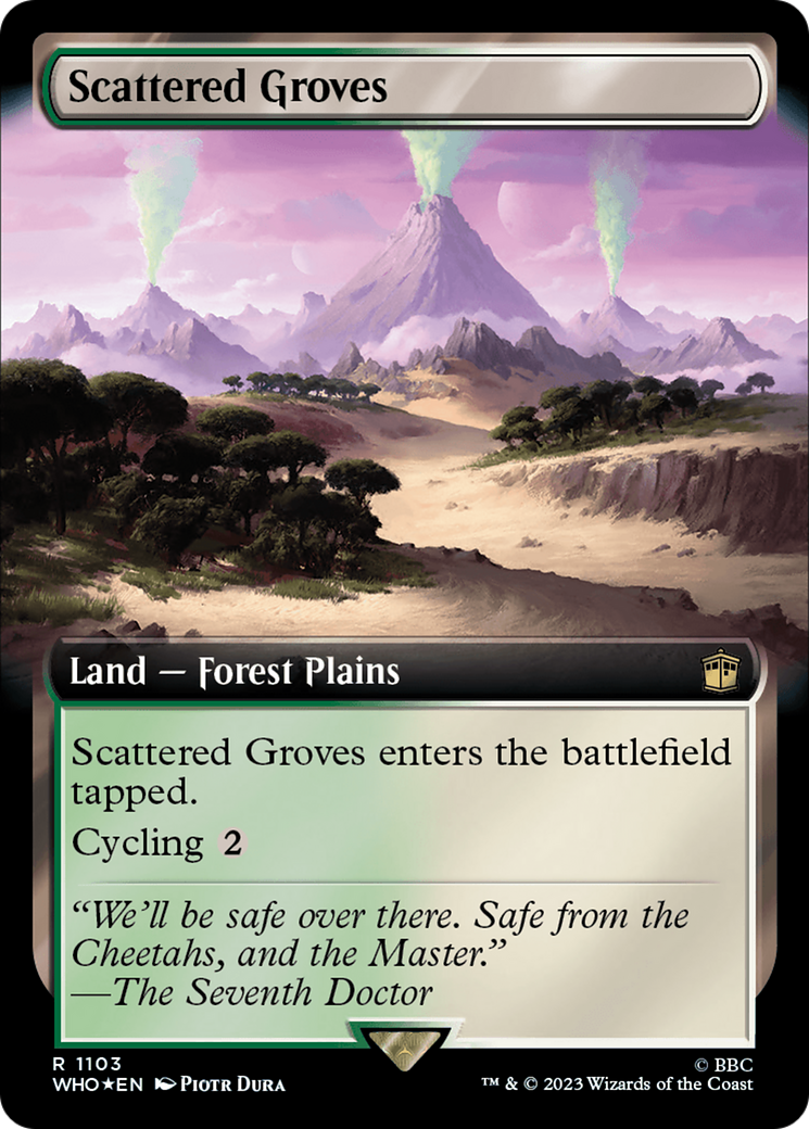 Scattered Groves (Extended Art) (Surge Foil) [Doctor Who] | Event Horizon Hobbies CA