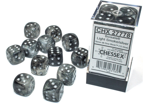 Dice - Chessex - 16mm D6 (12pc) - Borealis