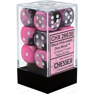 Dice - Chessex - 16mm D6 (12pc) - Gemini