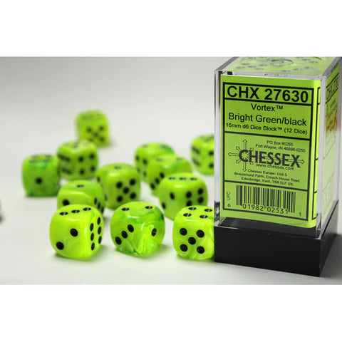 Dice - Chessex - 16mm D6 (12pc) - Vortex