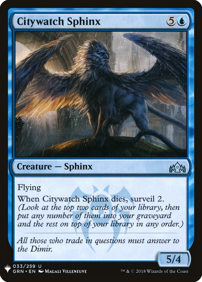 Citywatch Sphinx [Mystery Booster] | Event Horizon Hobbies CA