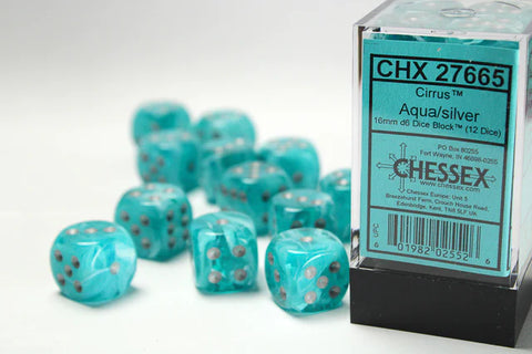 Dice - Chessex - 12mm D6 (36pc) - Cirrus