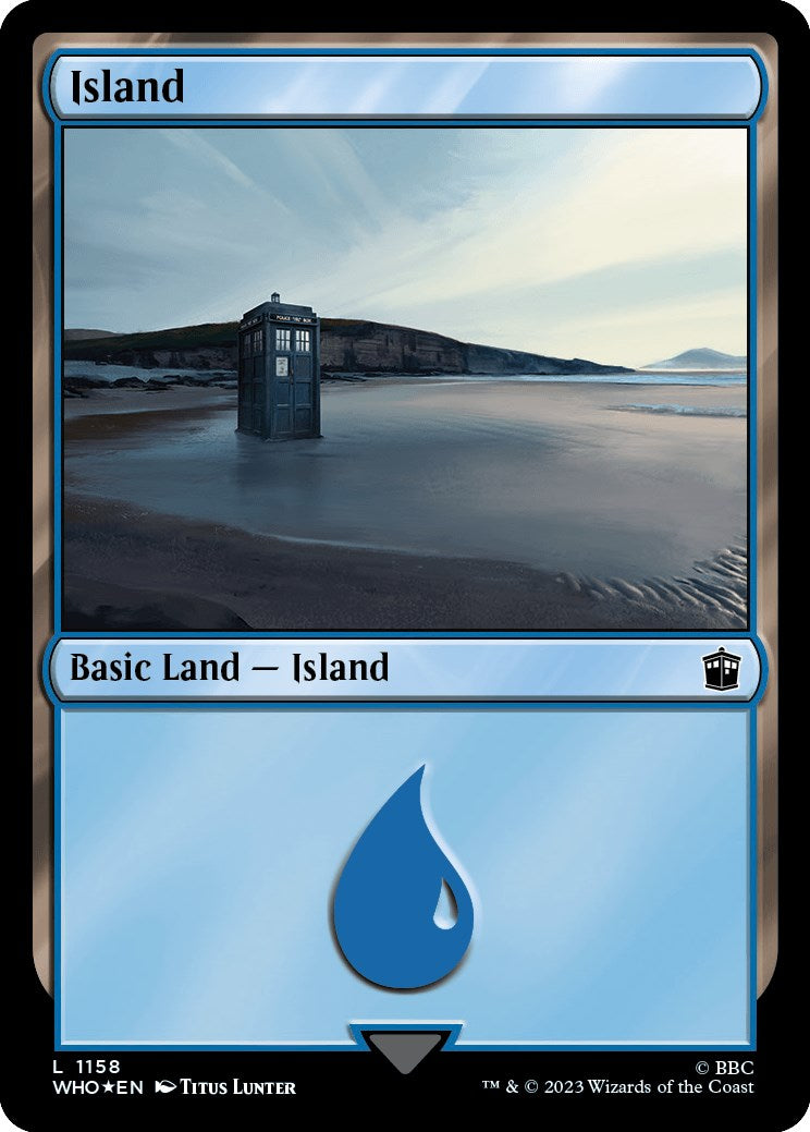 Island (1158) (Surge Foil) [Doctor Who] | Event Horizon Hobbies CA
