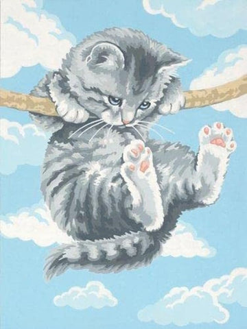 PaintWorks - Paint By Numbers - Hang on Kitty