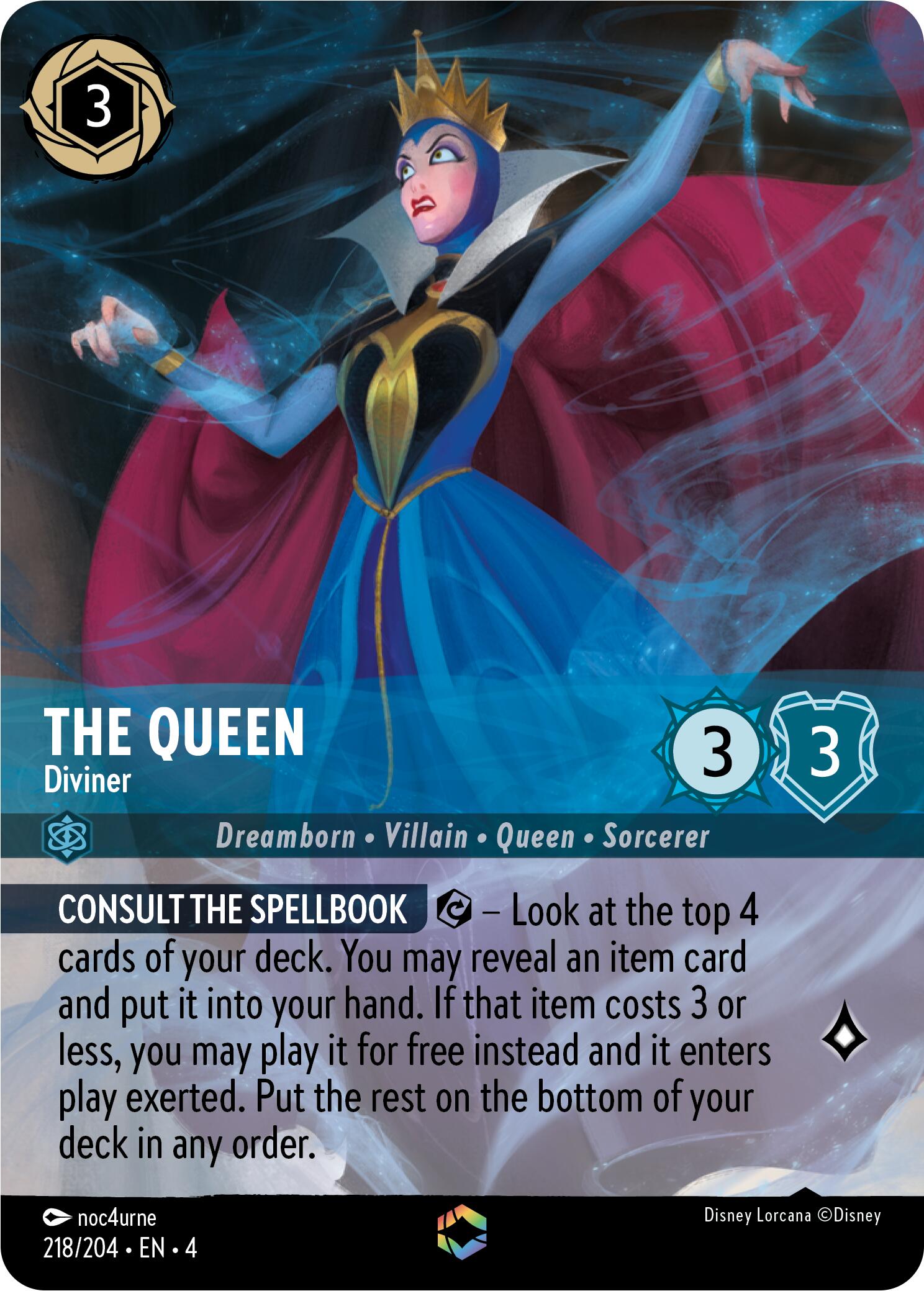 The Queen - Diviner (Enchanted) (218/204) [Ursula's Return] | Event Horizon Hobbies CA
