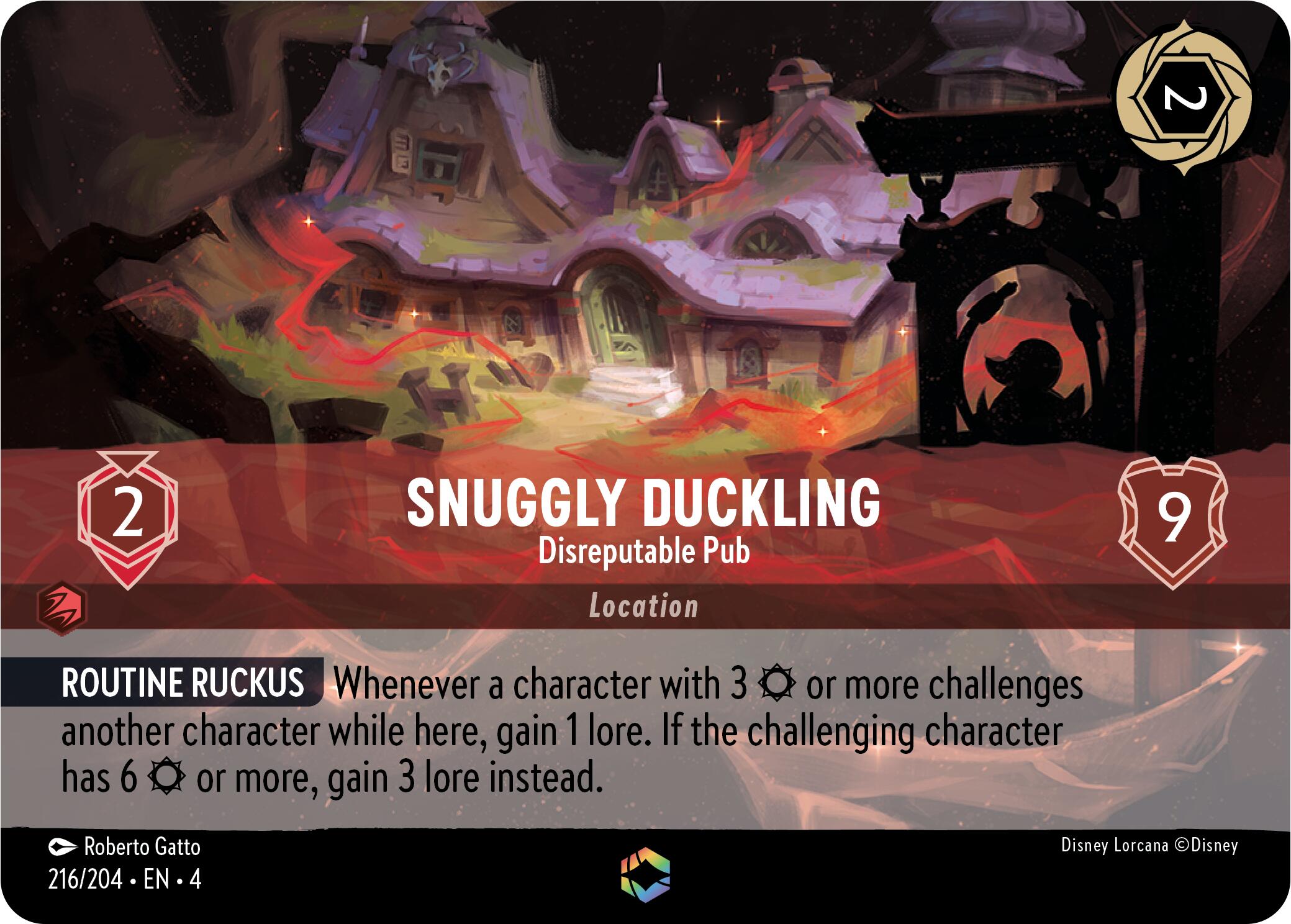 Snuggly Duckling - Disreputable Pub (Enchanted) (216/204) [Ursula's Return] | Event Horizon Hobbies CA