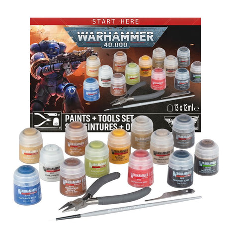 Warhammer 40k - Start Here - Paint & Tools Set