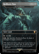 Redhorn Pass - Mouth of Ronom (Borderless) (Surge Foil Realms and Relics) [The Lord of the Rings: Tales of Middle-Earth Commander]