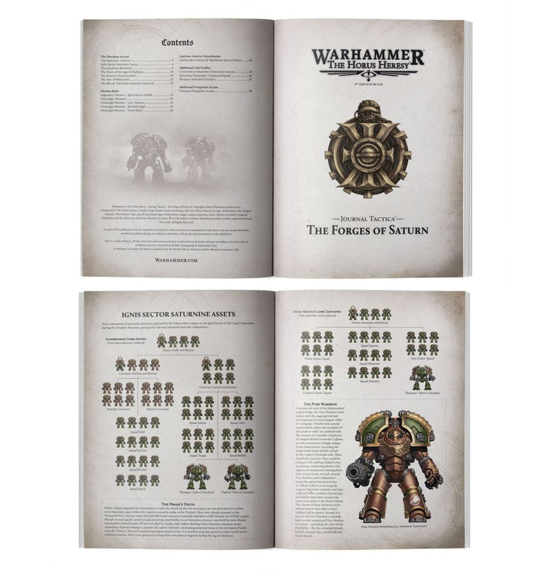 40K - Codex - Horus Heresy - Journal Tactica - The Forges of Saturn (10/04/2025)