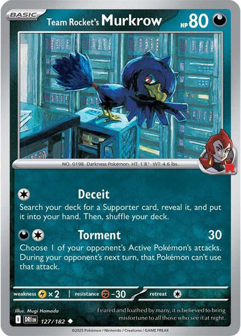 Team Rocket's Murkrow (127/182) [Scarlet & Violet: Destined Rivals]