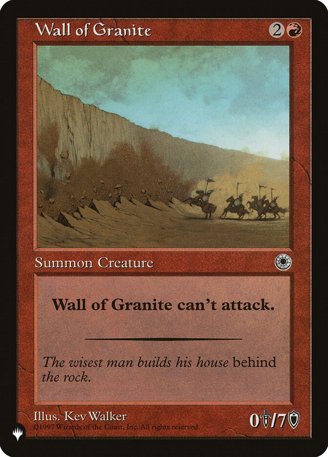 Wall of Granite [The List] | Event Horizon Hobbies CA