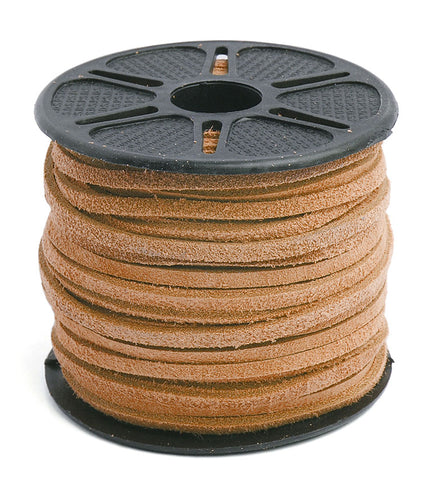 Leatherwork - Suede Lacing (3.5mm) - Light Brown (SOLD BY THE METRE)