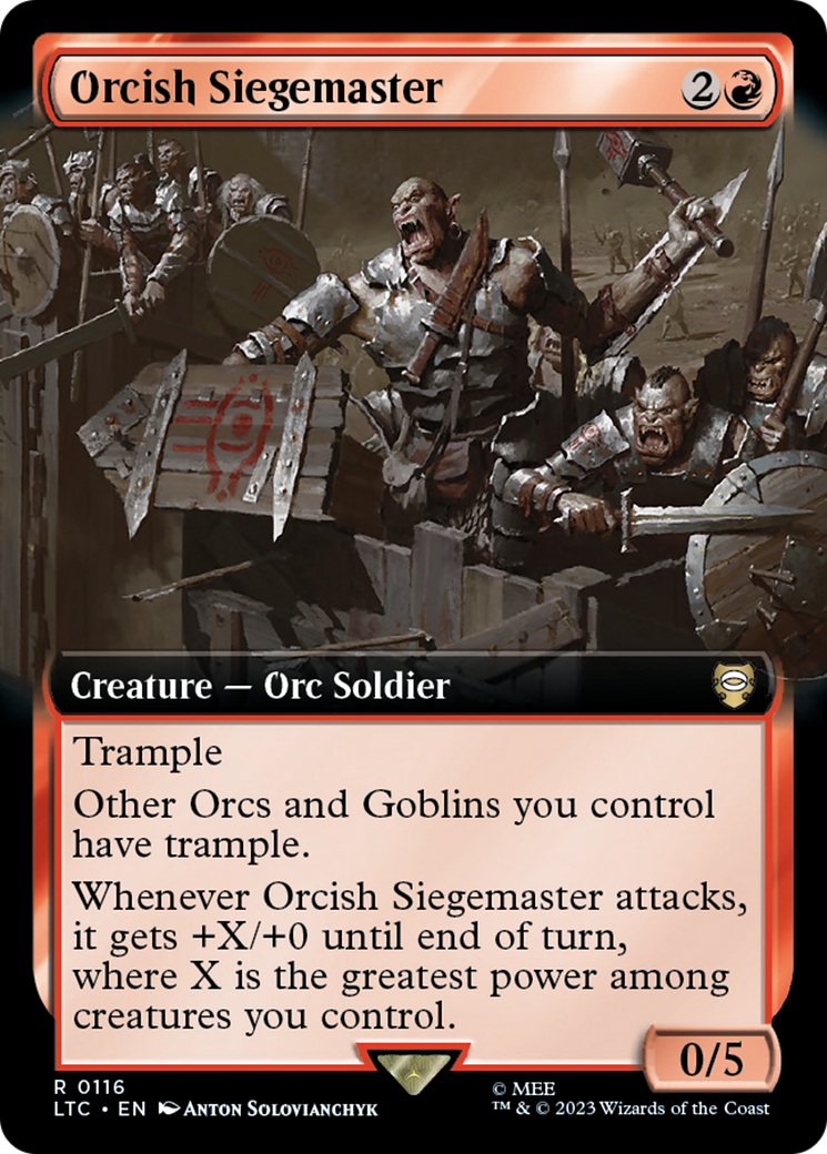 Orcish Siegemaster (Extended Art) [The Lord of the Rings: Tales of Middle-Earth Commander] | Event Horizon Hobbies CA