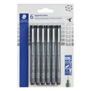 Staedtler - Pigment Liner - Fineliner Black (6pcs)