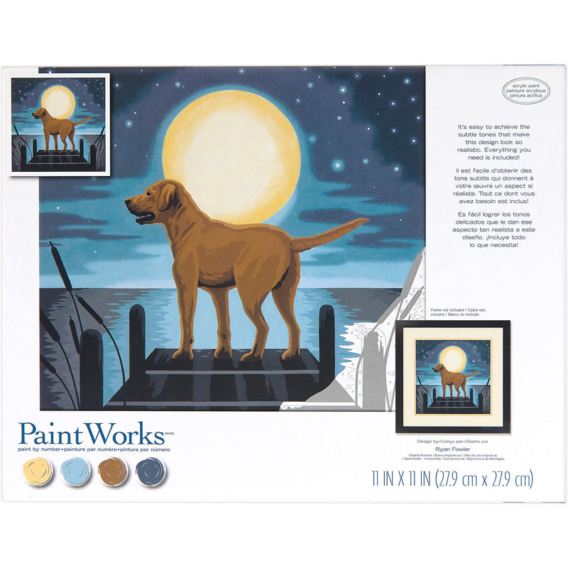 PaintWorks - Paint By Numbers - Moonrise Dog