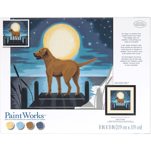 PaintWorks - Paint By Numbers - Moonrise Dog