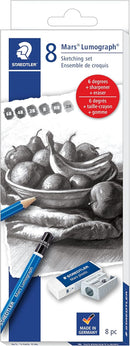 Staedtler - Mars Lumograph - Drawing Pencils (8pc)