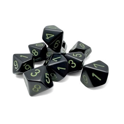 Dice - Chessex - D10 (10pc) - Opaque