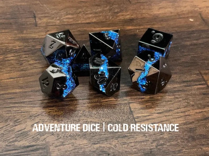 Adventure Dice: Premium Polyhedral dice set - Cold Resistance