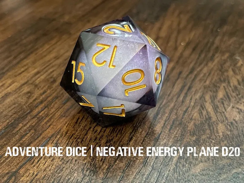 Adventure Dice: Premium Resin d20 - Negative Energy