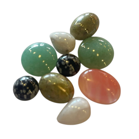 Beading - Flat Back/Cabochon - Semi-precious Cabochons (Assorted)