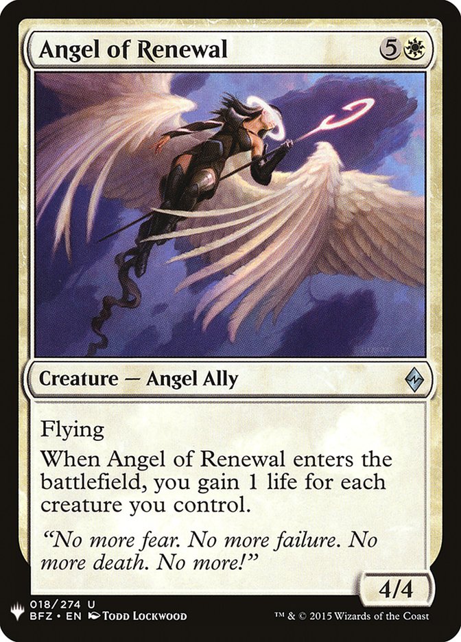 Angel of Renewal [Mystery Booster] | Event Horizon Hobbies CA