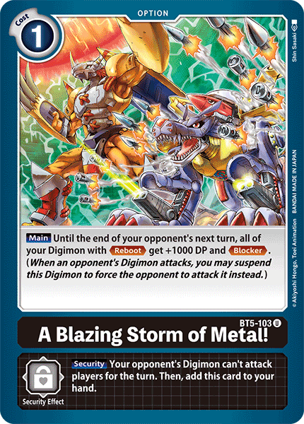 A Blazing Storm of Metal! [BT5-103] [Battle of Omni] | Event Horizon Hobbies CA