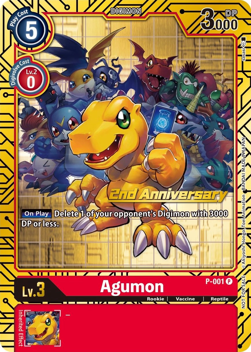 Agumon [P-001] (2nd Anniversary Card Set) [Promotional Cards] | Event Horizon Hobbies CA