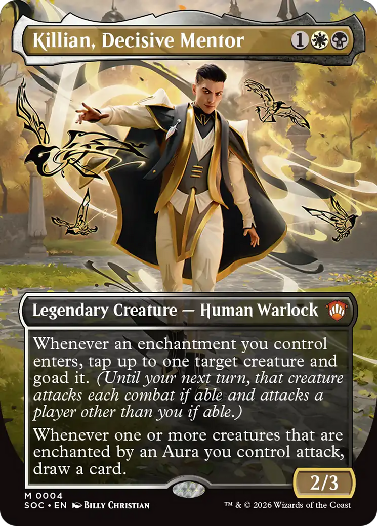 Killian, Decisive Mentor (Borderless) [Secrets of Strixhaven Commander]
