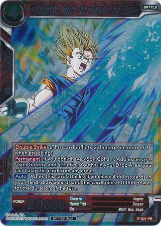 Vegito, Here to Save the Day (P-021) [Promotion Cards] | Event Horizon Hobbies CA