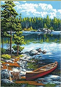 PaintWorks - Paint By Numbers - Canoe by the Lake | Event Horizon Hobbies CA