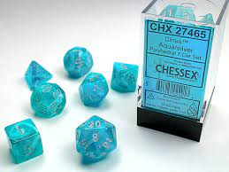 Dice - Chessex - Polyhedral (7pc) - Cirrus | Event Horizon Hobbies CA