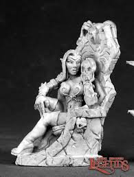 Miniatures - Dark Haven Legends - Dark Elf Queen/Throne
