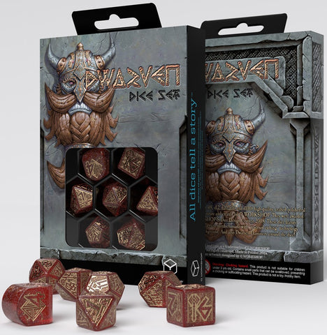 Dice Set - Dwarven (Red) - (Q-Workshop)