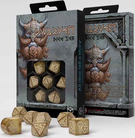 Dice Set - Dwarven (Yellow) - (Q-Workshop)