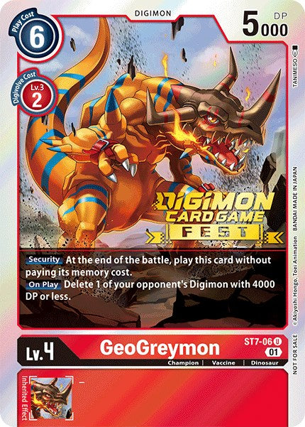 GeoGreymon [ST7-06] (Digimon Card Game Fest 2022) [Starter Deck: Gallantmon Promos] | Event Horizon Hobbies CA
