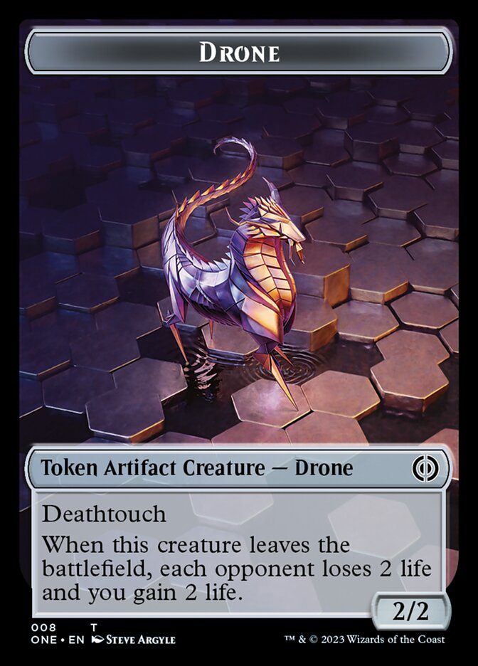 Rebel // Drone Double-Sided Token [Phyrexia: All Will Be One Tokens] | Event Horizon Hobbies CA