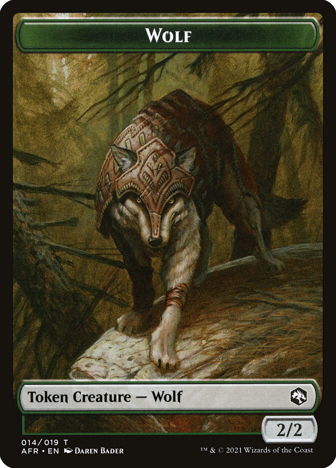 Wolf // Mordenkainen Emblem Double-Sided Token [Dungeons & Dragons: Adventures in the Forgotten Realms Tokens] | Event Horizon Hobbies CA