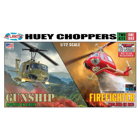 Model Kit - Huey Choppers - Fire Rescue Helicopter