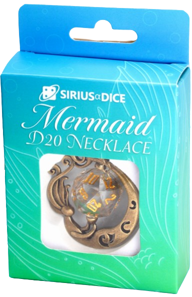 Dice - Sirius Dice - Mermaid d20 Necklace