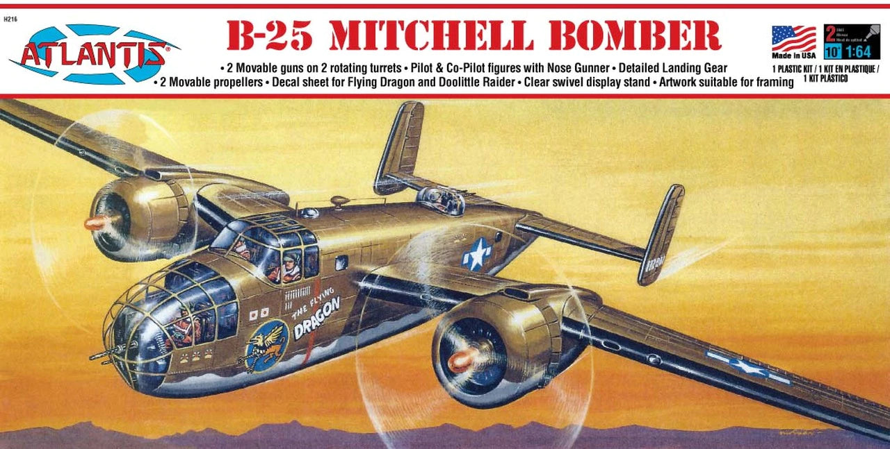Model Kit - Atlantis - B-25 Mitchell Bomber | Event Horizon Hobbies CA