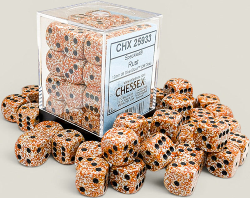 Dice - Chessex - Speckled 36D6 - Rust - 12MM